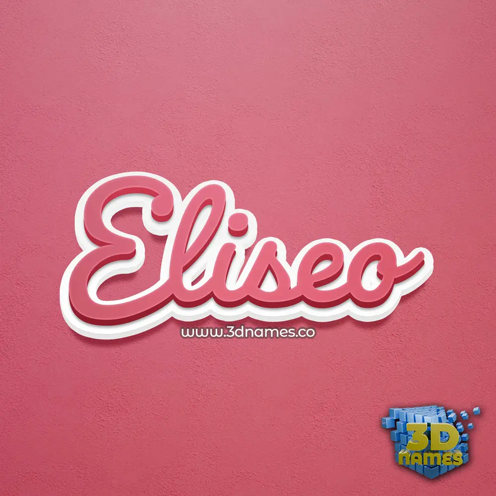 eliseo in Red Scribble style - 3D name wallpaper