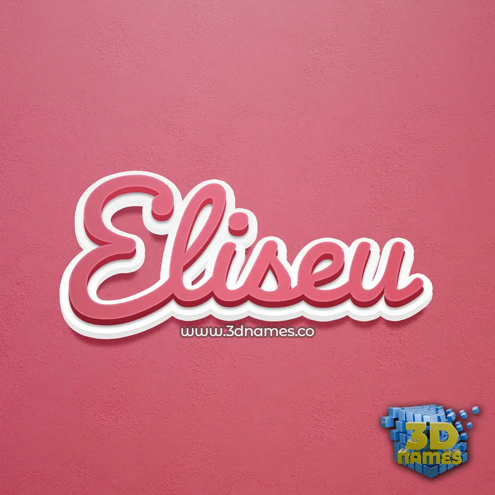 eliseu in Red Scribble style - 3D name wallpaper