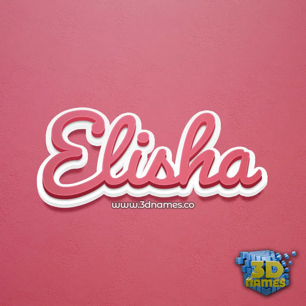 elisha in Red Scribble style - 3D name wallpaper