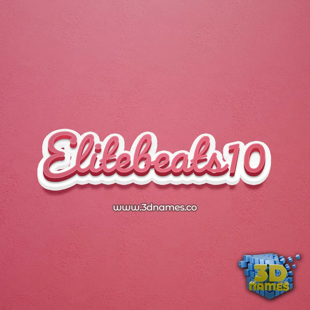 elitebeats10 in Red Scribble style - 3D name wallpaper