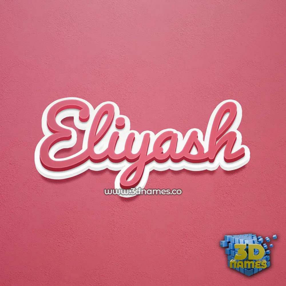 eliyash in Red Scribble style - 3D name wallpaper