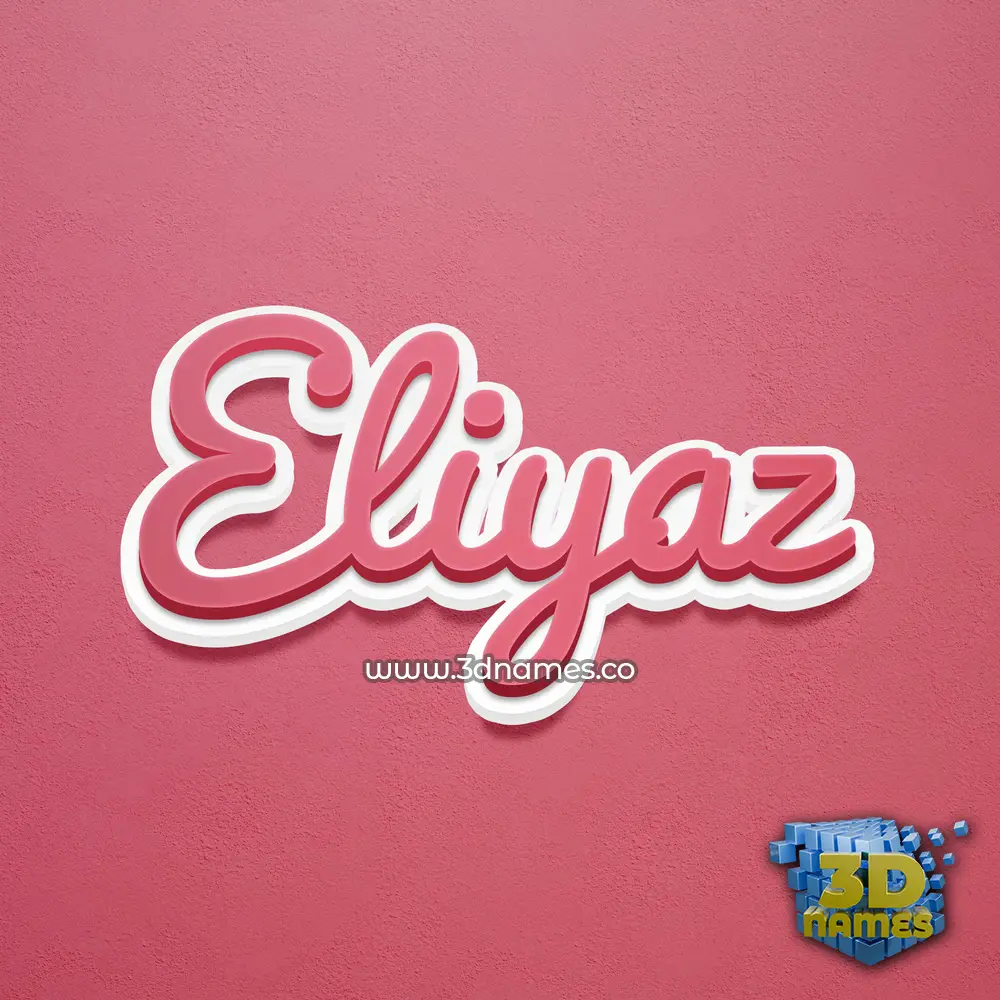 eliyaz in Red Scribble style - 3D name wallpaper