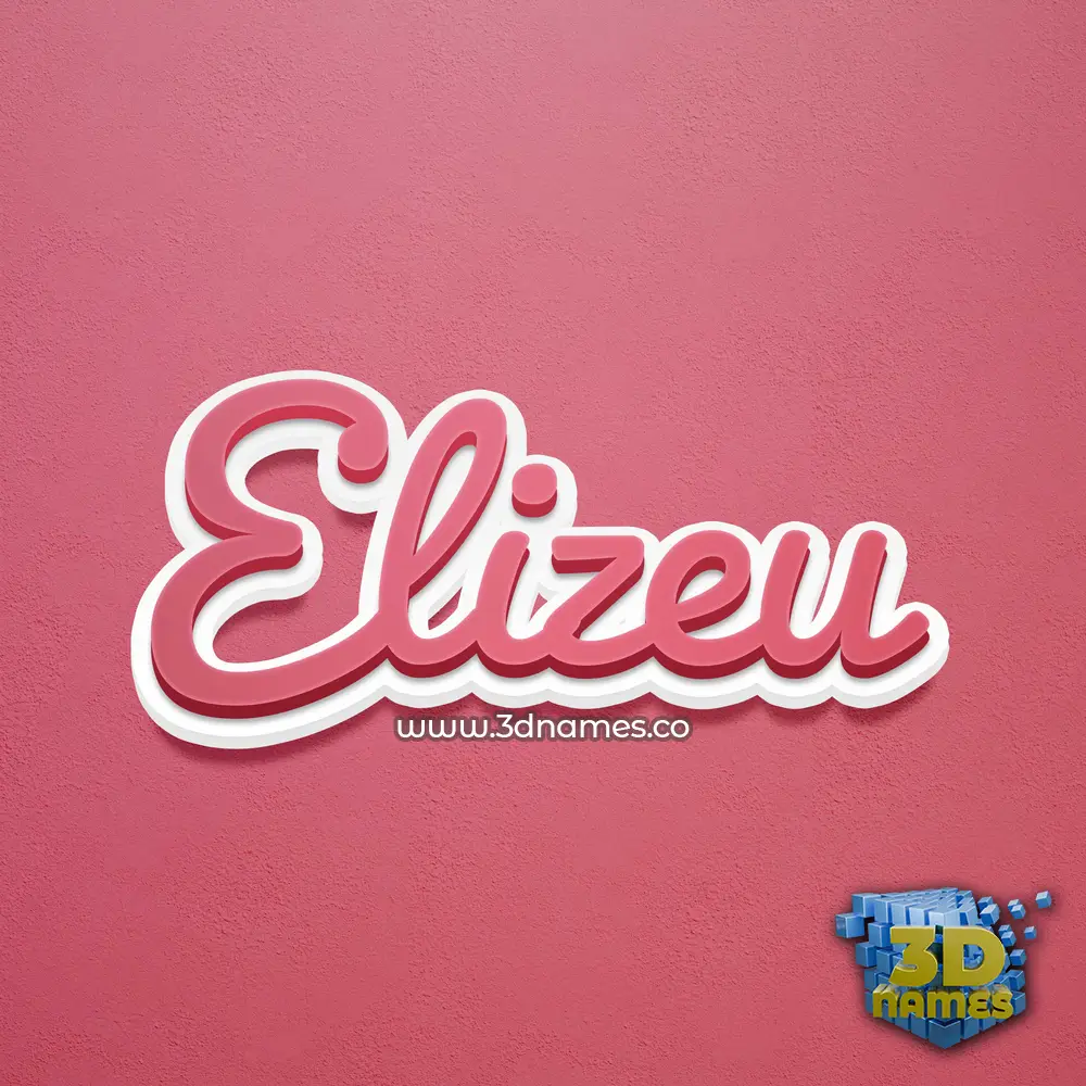 elizeu in Red Scribble style - 3D name wallpaper