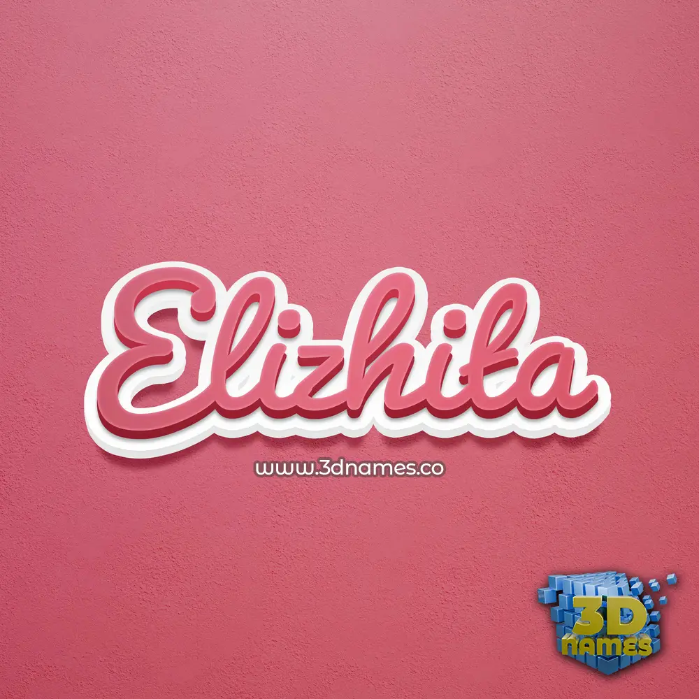 elizhita in Red Scribble style - 3D name wallpaper