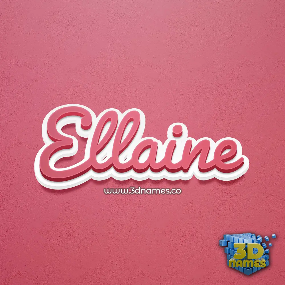 ellaine in Red Scribble style - 3D name wallpaper