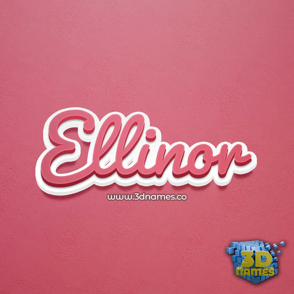 ellinor in Red Scribble style - 3D name wallpaper