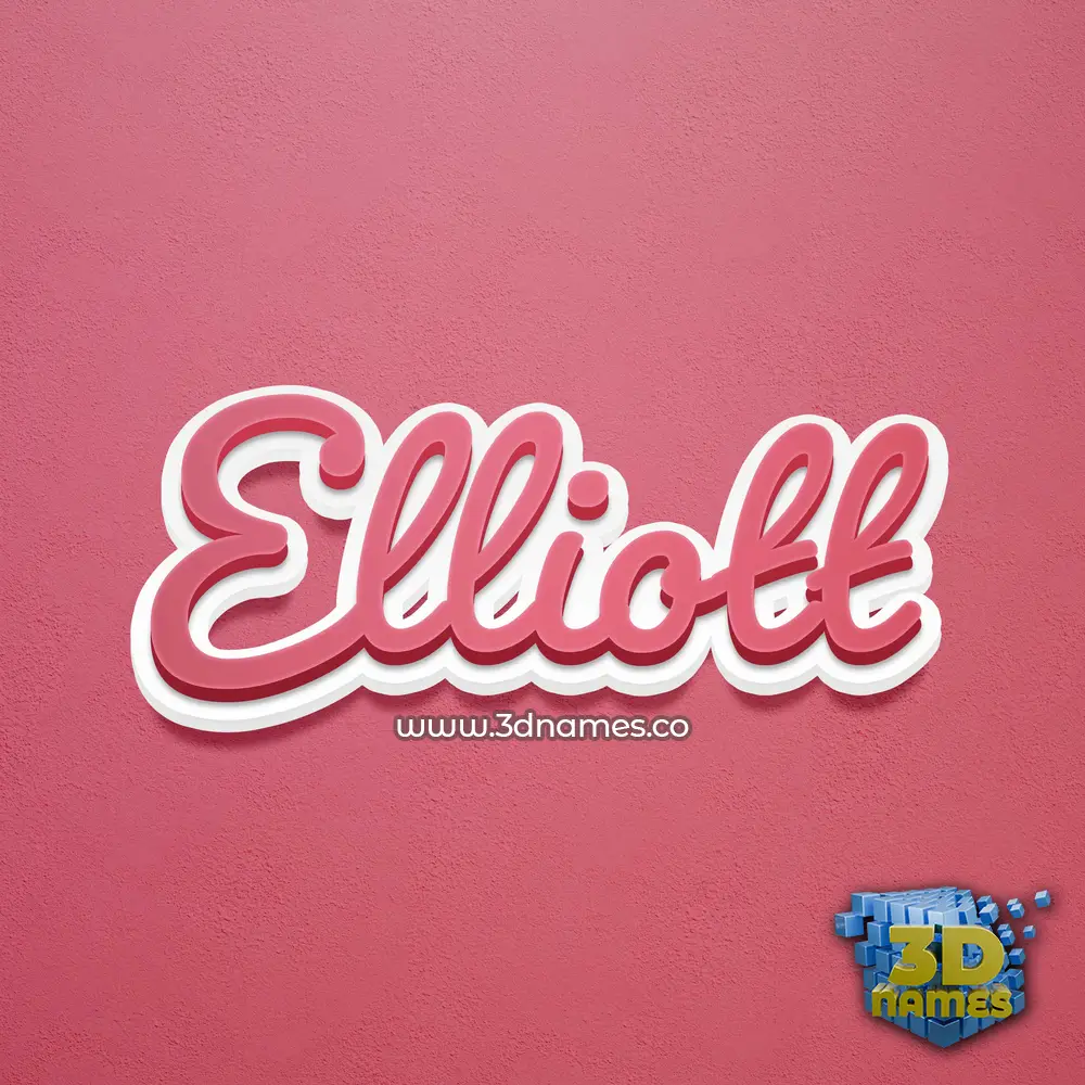 elliott in Red Scribble style - 3D name wallpaper