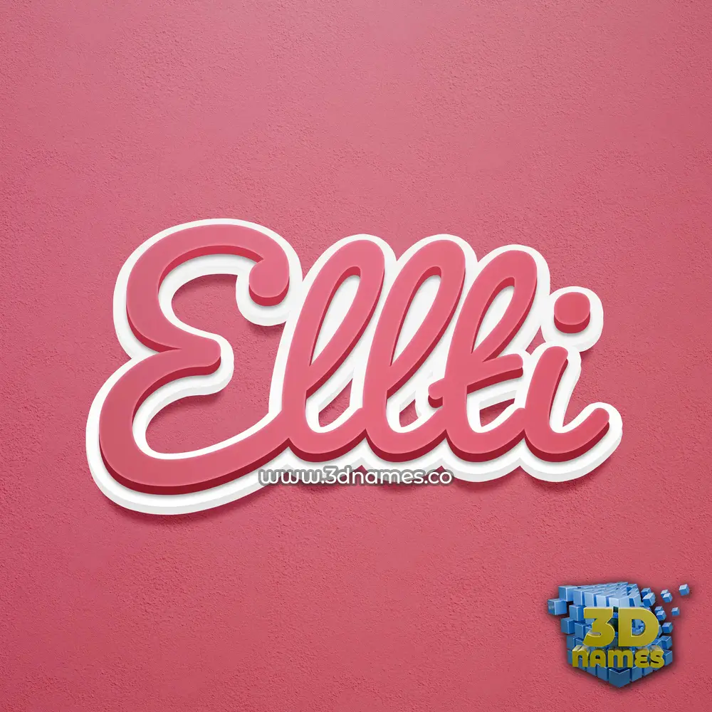 ellti in Red Scribble style - 3D name wallpaper