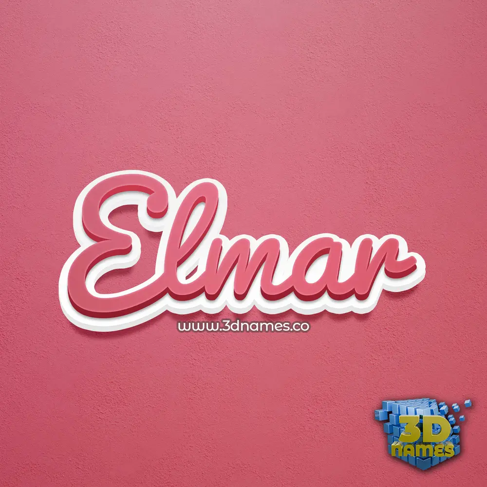 elmar in Red Scribble style - 3D name wallpaper