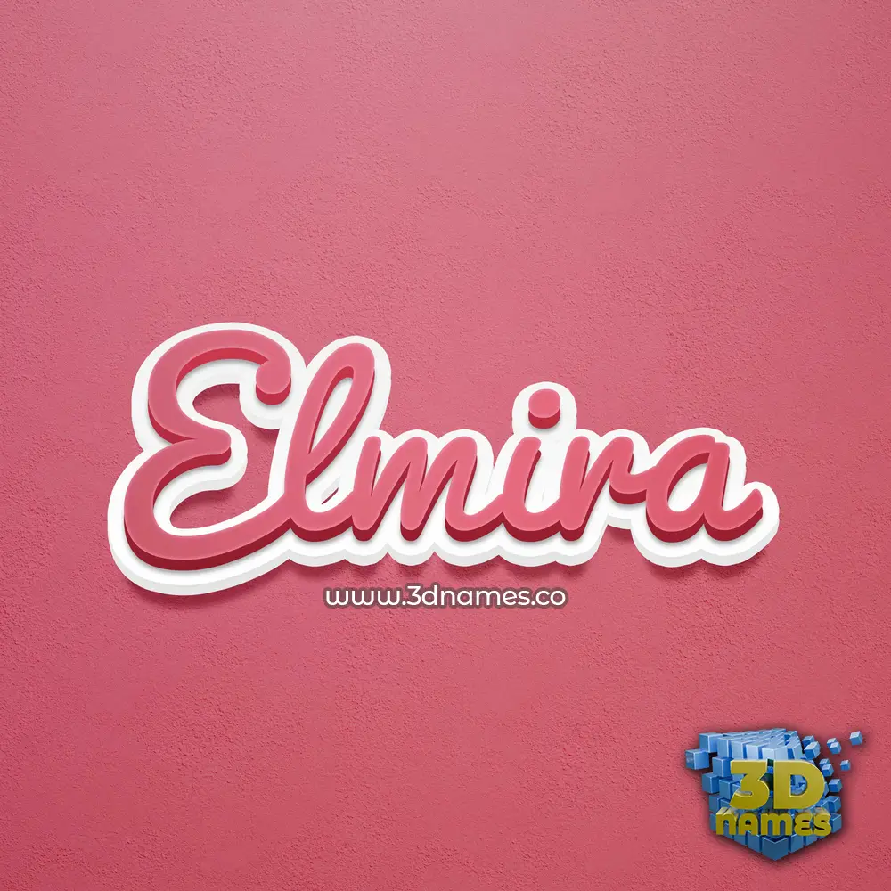 elmira in Red Scribble style - 3D name wallpaper
