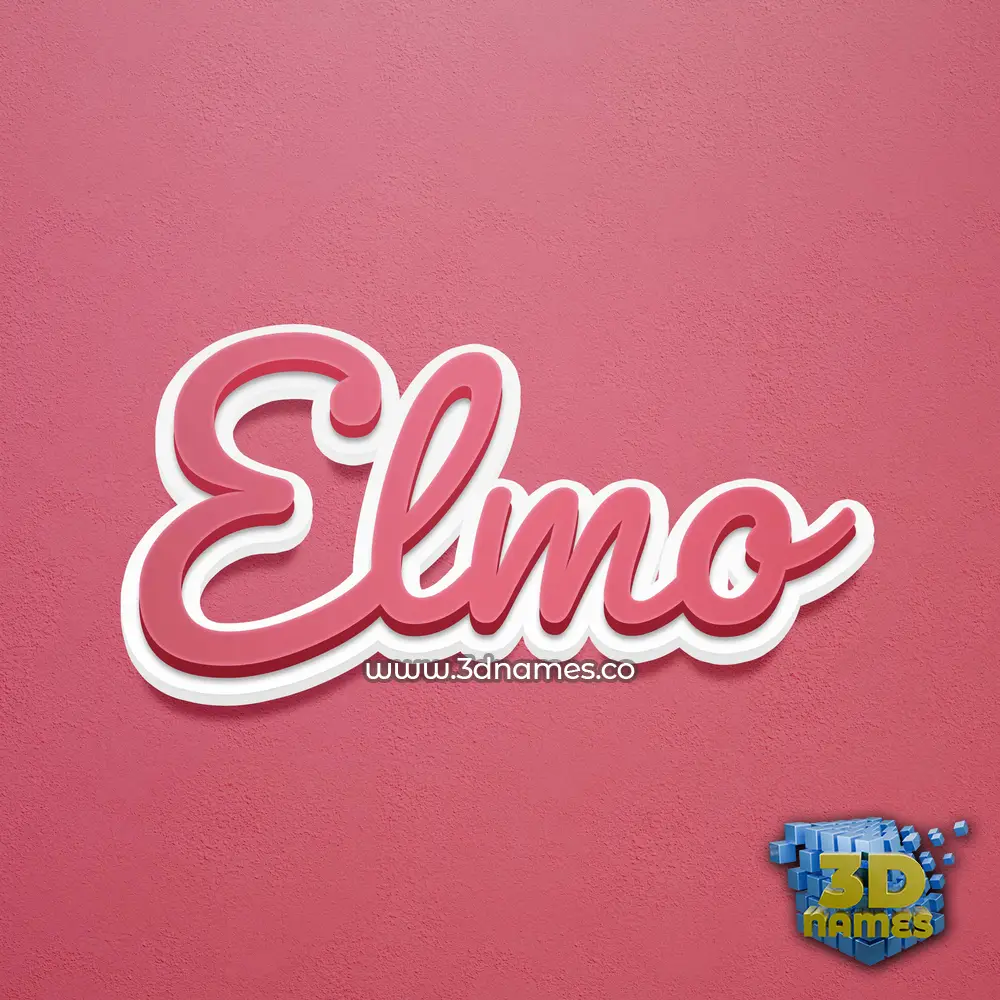 elmo in Red Scribble style - 3D name wallpaper