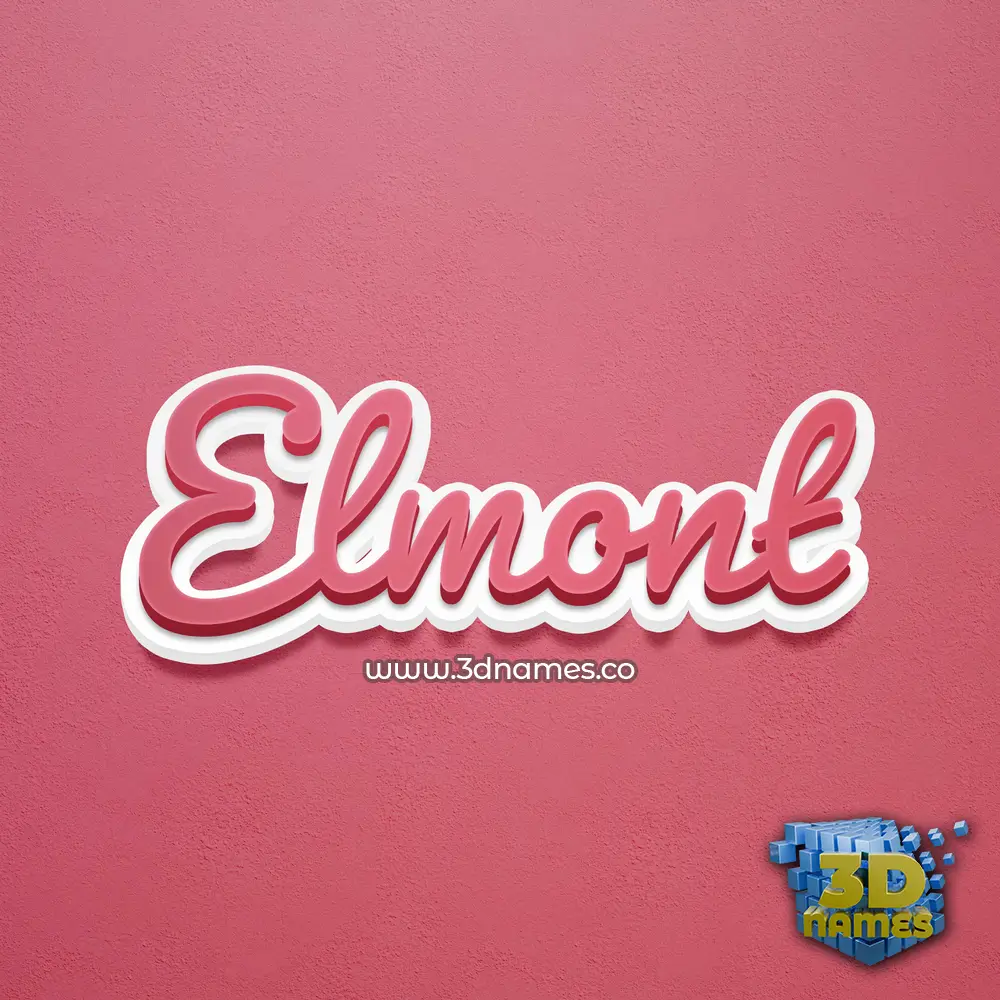 elmont in Red Scribble style - 3D name wallpaper