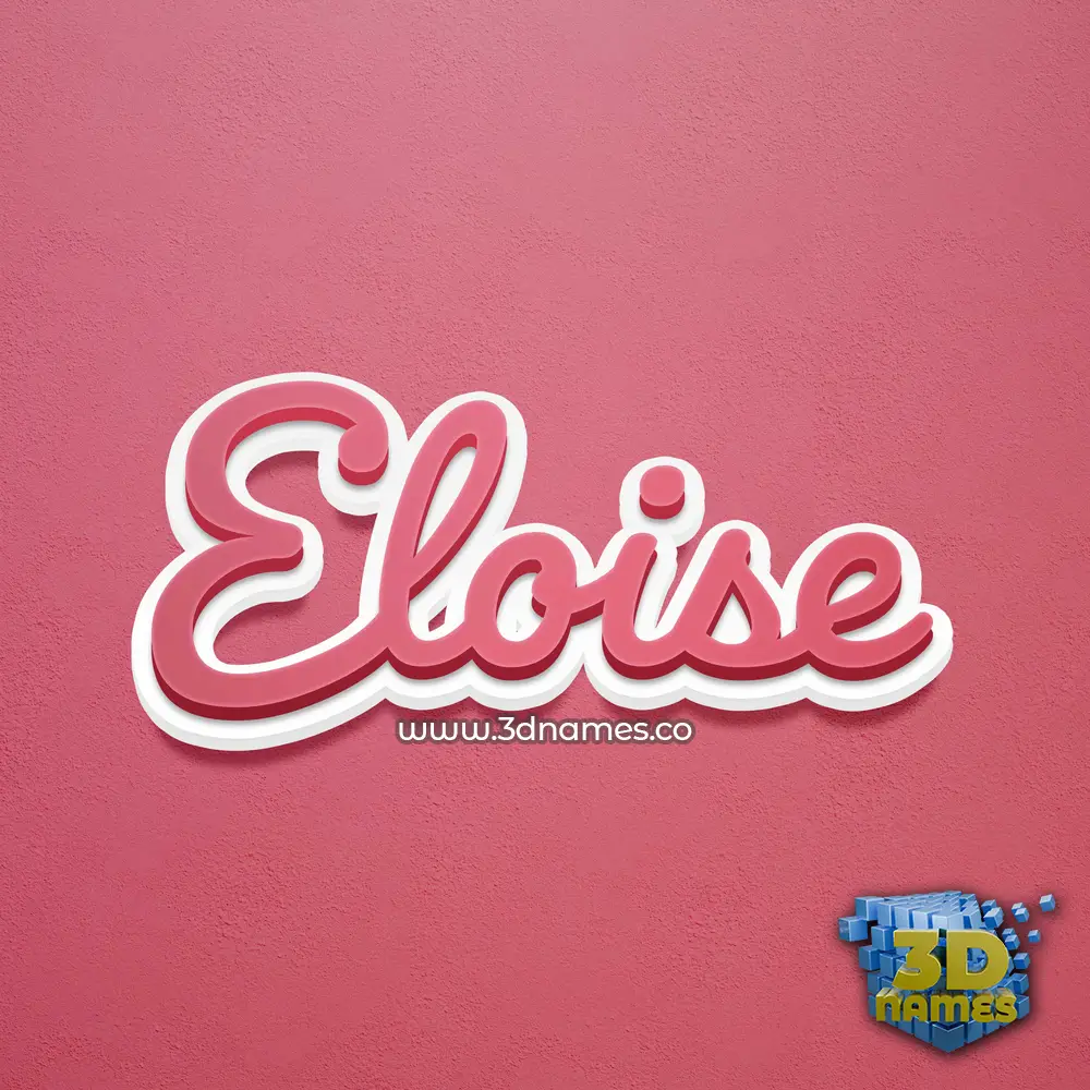 eloise in Red Scribble style - 3D name wallpaper