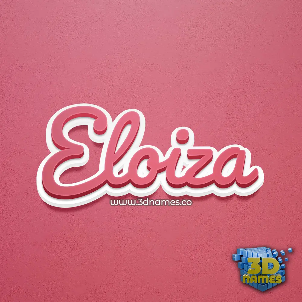 eloiza in Red Scribble style - 3D name wallpaper