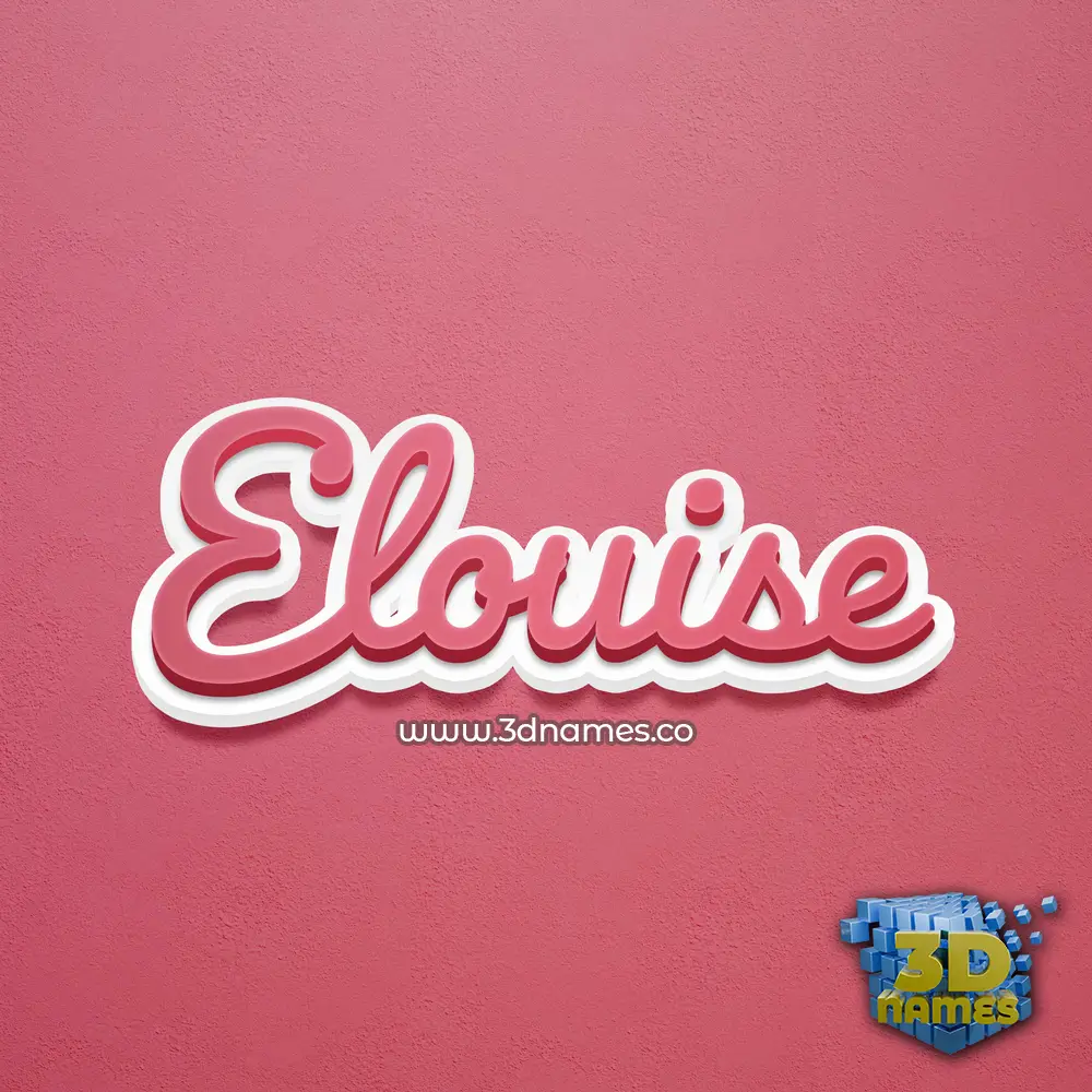 elouise in Red Scribble style - 3D name wallpaper