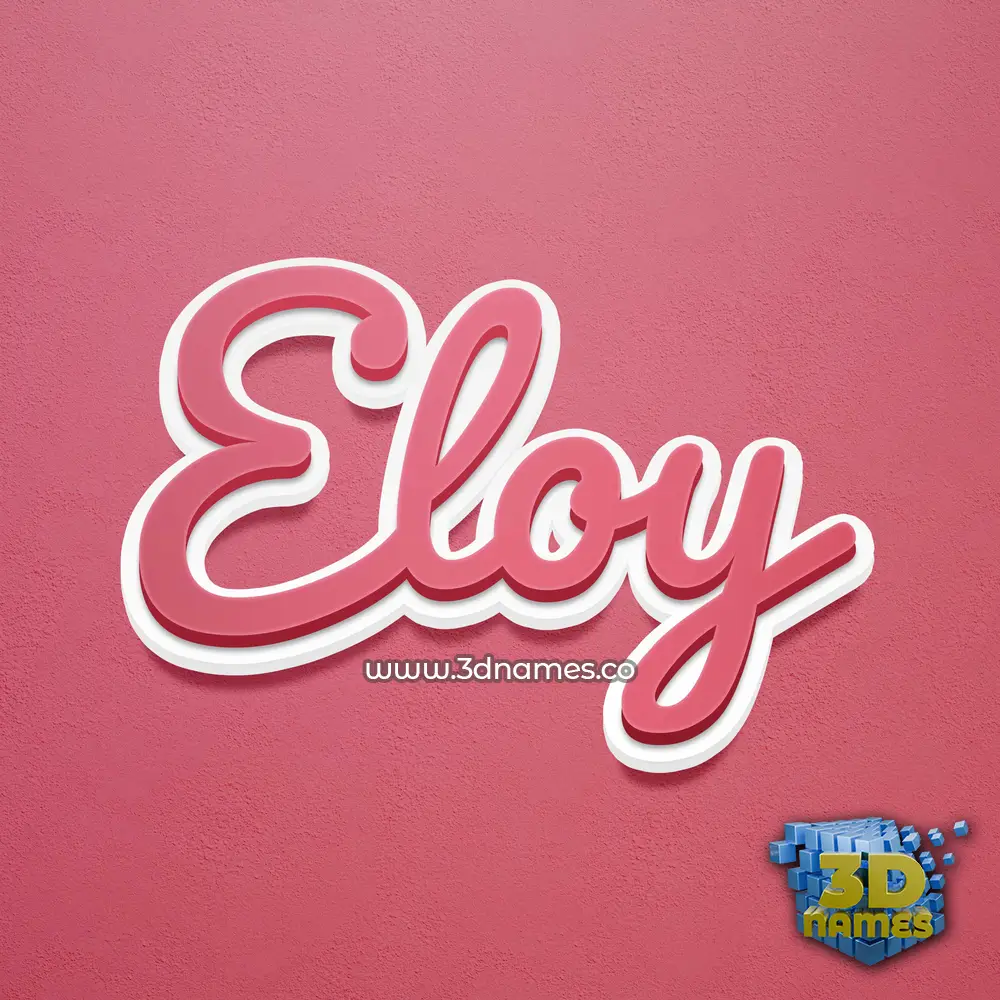 eloy in Red Scribble style - 3D name wallpaper