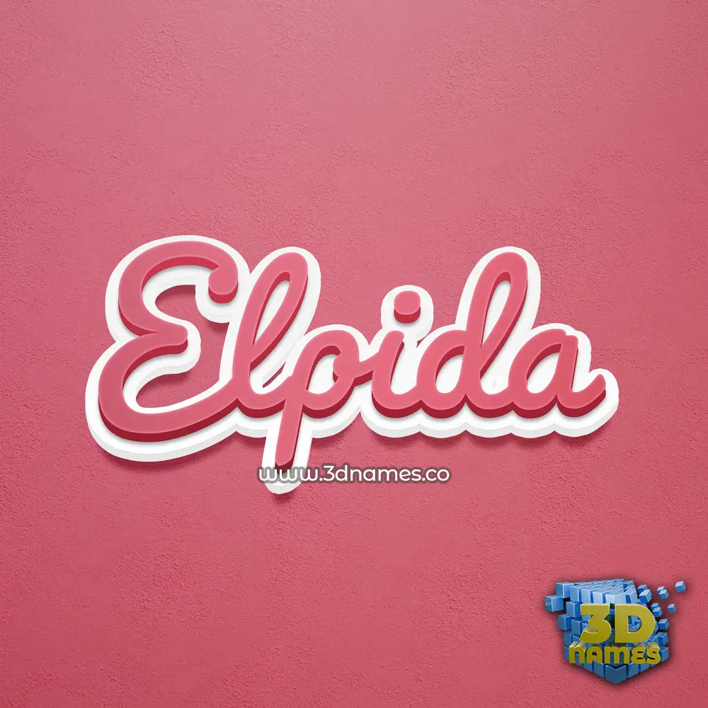 elpida in Red Scribble style - 3D name wallpaper