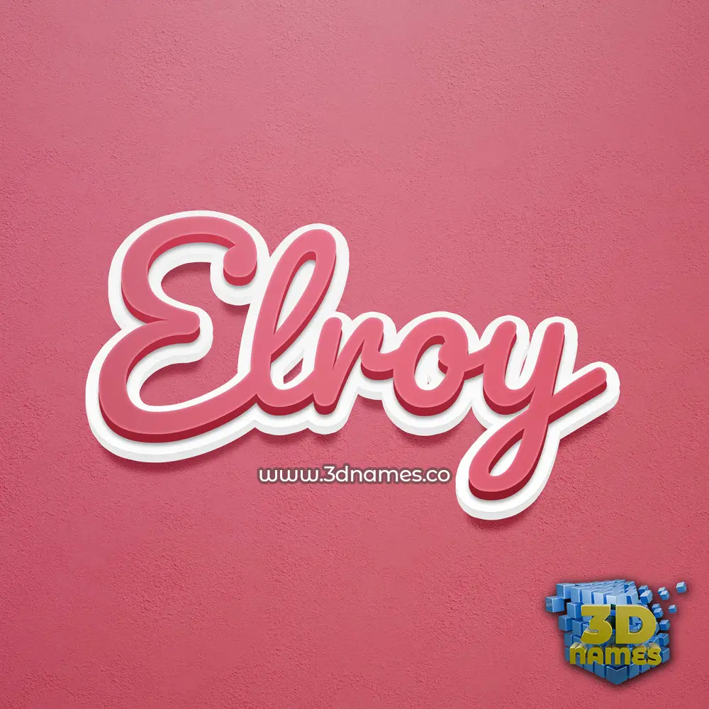 elroy in Red Scribble style - 3D name wallpaper