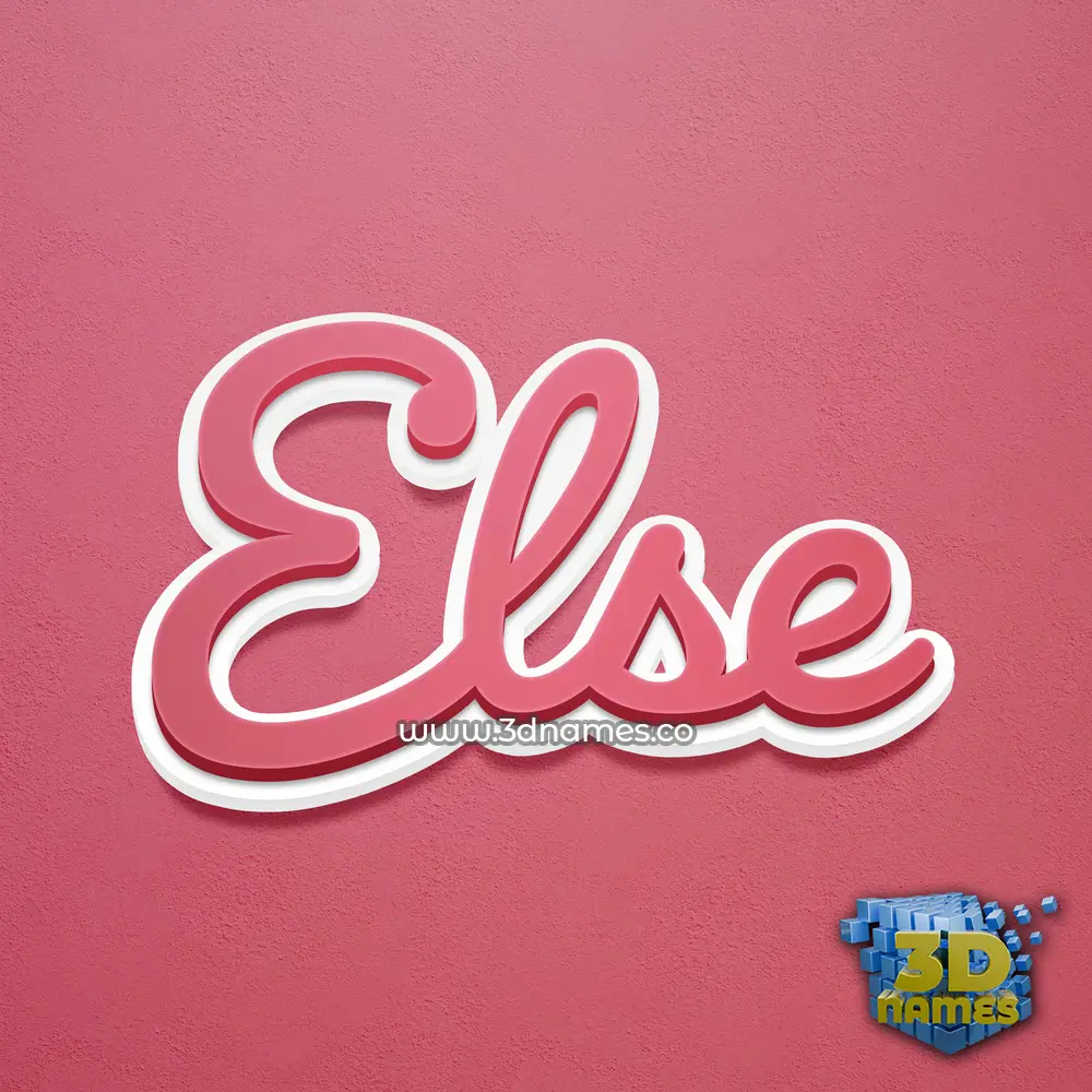 else in Red Scribble style - 3D name wallpaper