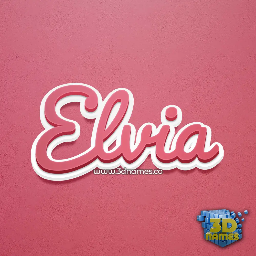 elvia in Red Scribble style - 3D name wallpaper
