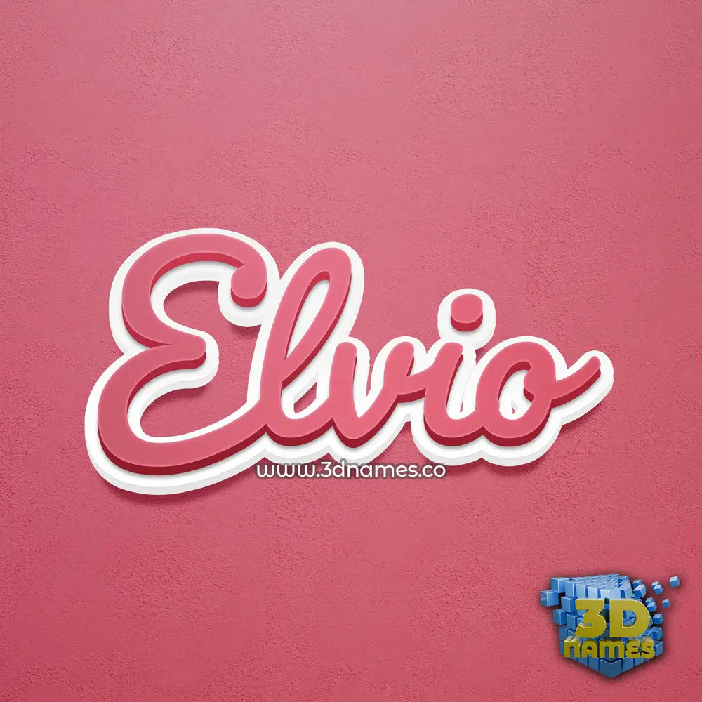 elvio in Red Scribble style - 3D name wallpaper