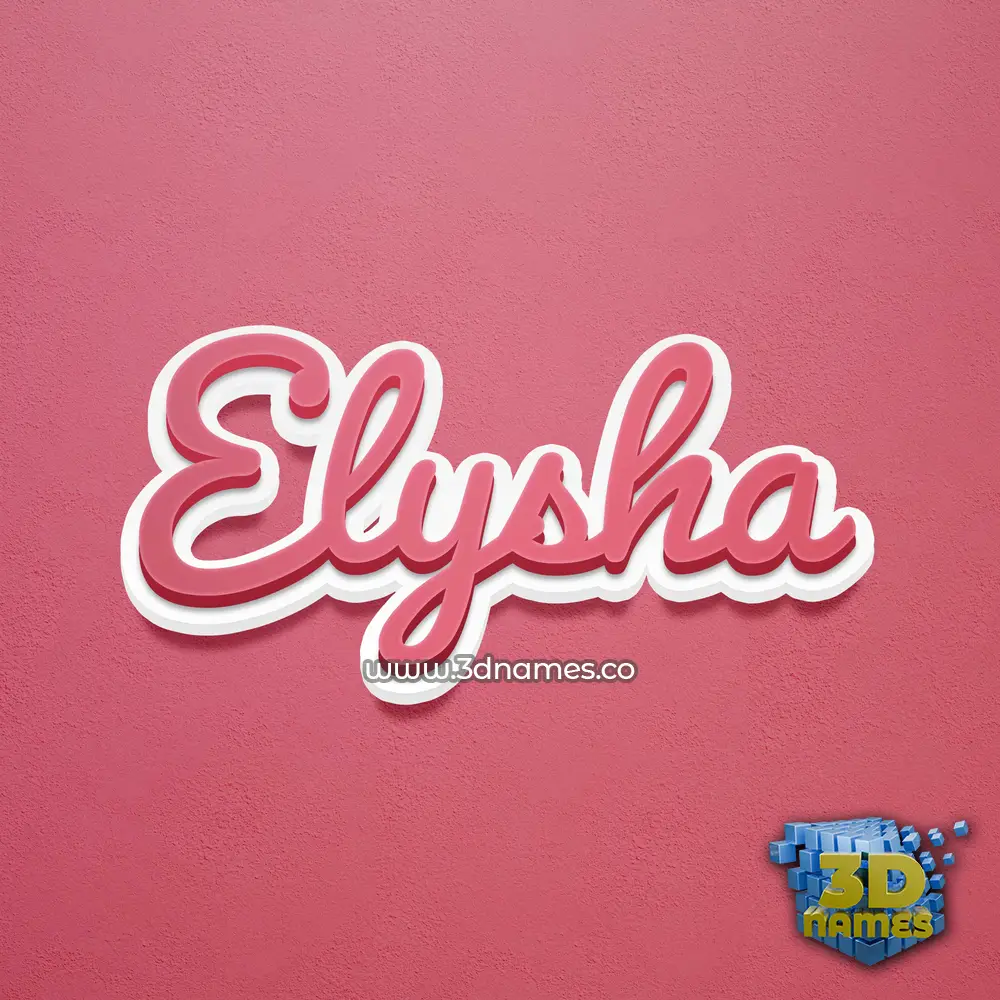elysha in Red Scribble style - 3D name wallpaper