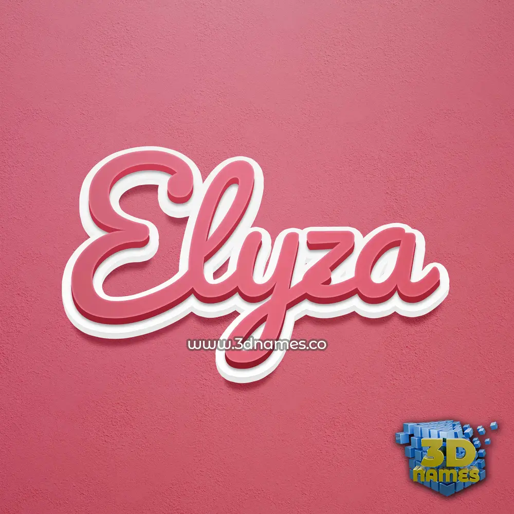 elyza in Red Scribble style - 3D name wallpaper