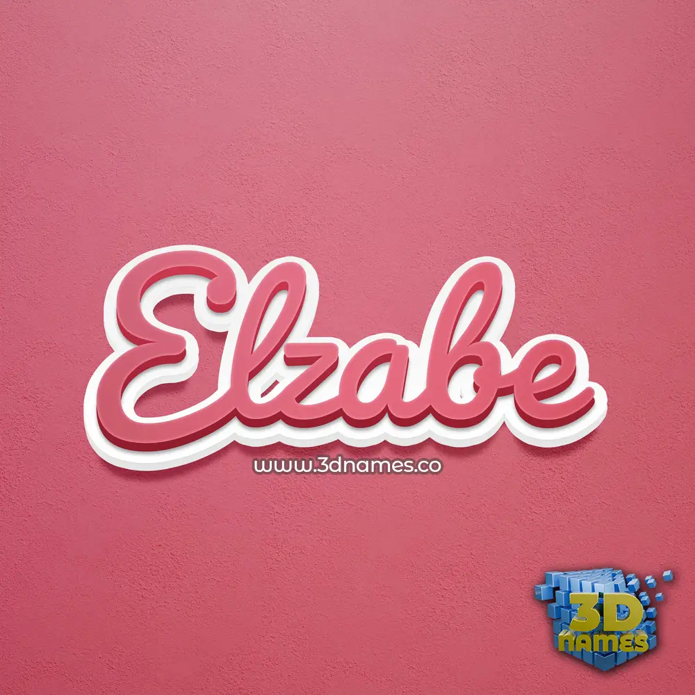 elzabe in Red Scribble style - 3D name wallpaper