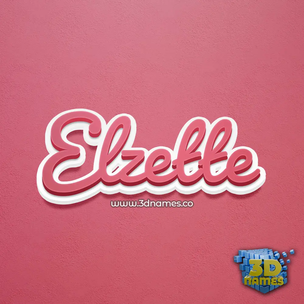 elzette in Red Scribble style - 3D name wallpaper