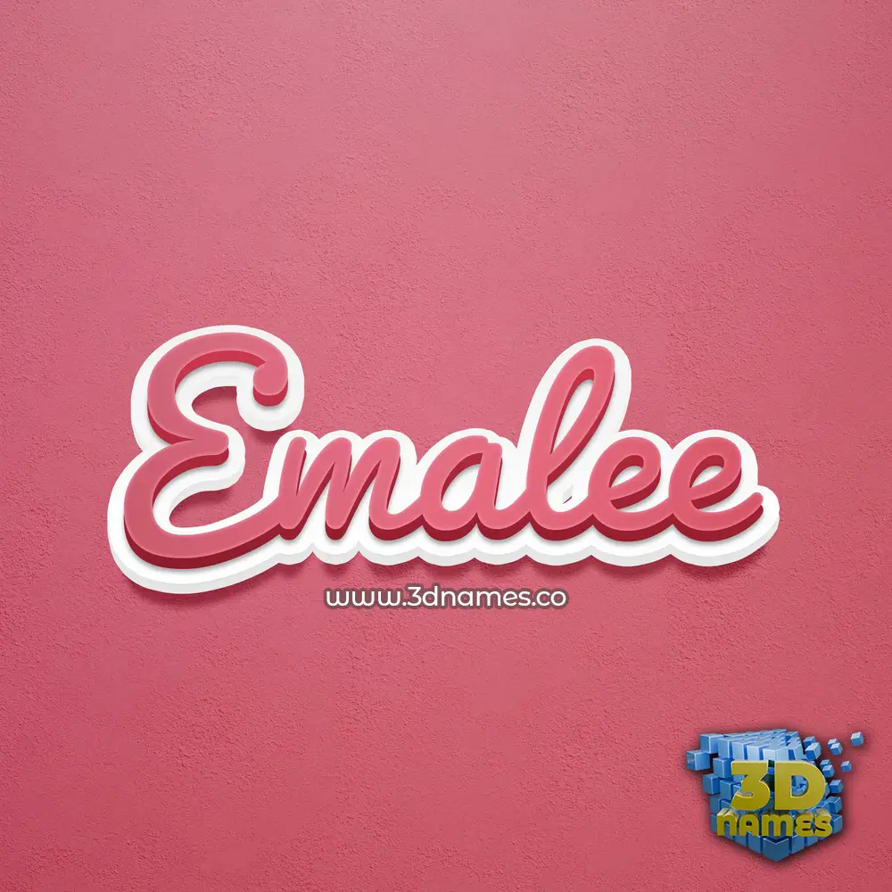 emalee in Red Scribble style - 3D name wallpaper