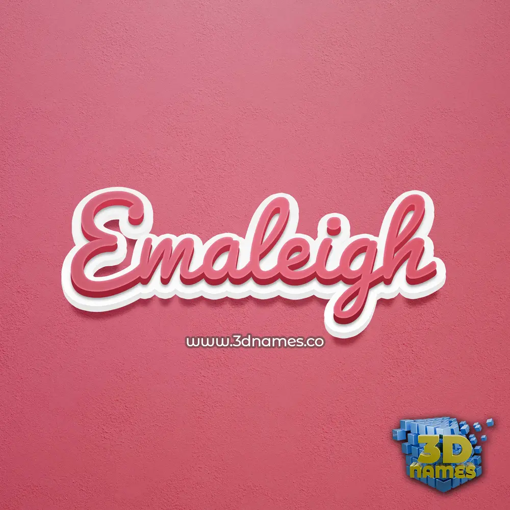 emaleigh in Red Scribble style - 3D name wallpaper