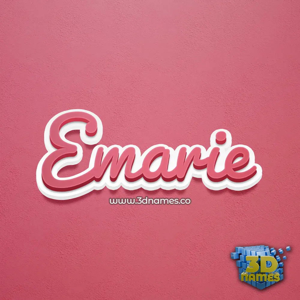 emarie in Red Scribble style - 3D name wallpaper