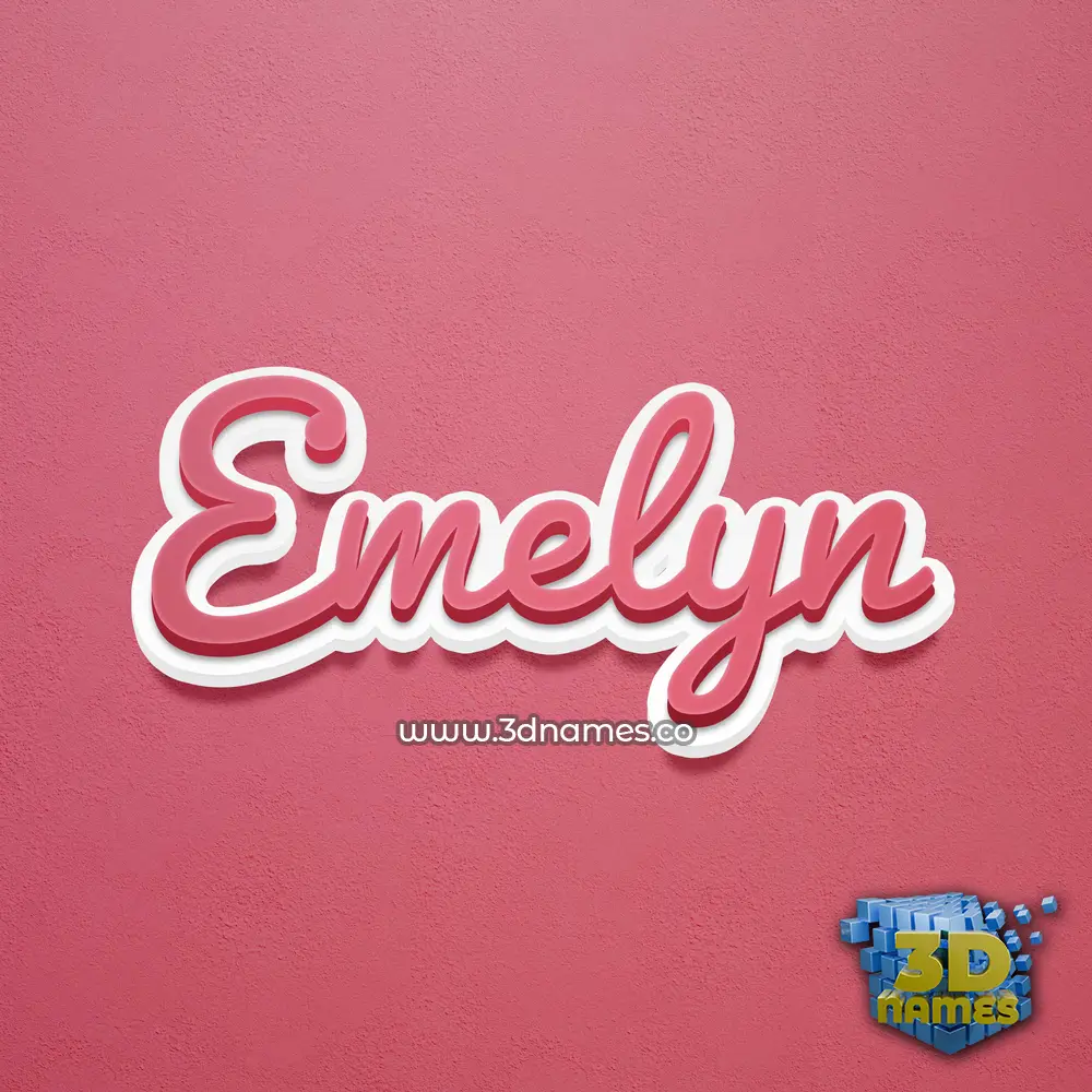 emelyn in Red Scribble style - 3D name wallpaper