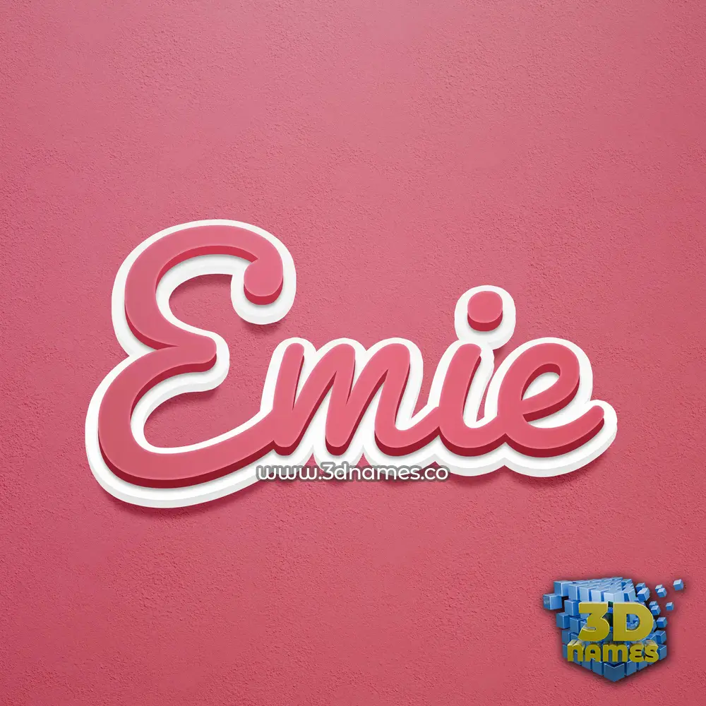 emie in Red Scribble style - 3D name wallpaper