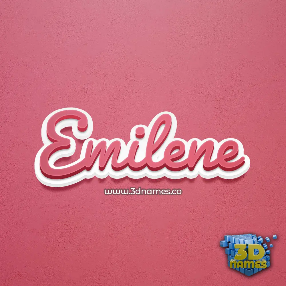 emilene in Red Scribble style - 3D name wallpaper
