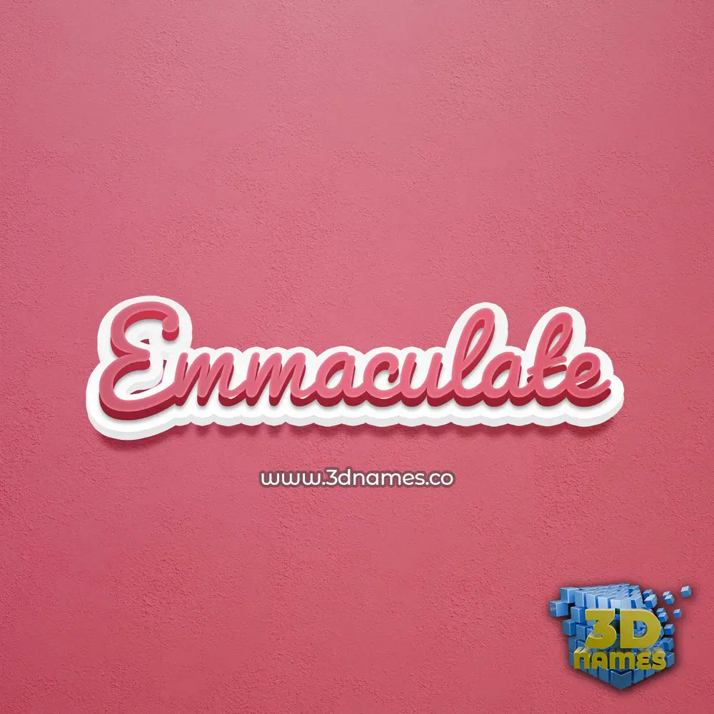 emmaculate in Red Scribble style - 3D name wallpaper