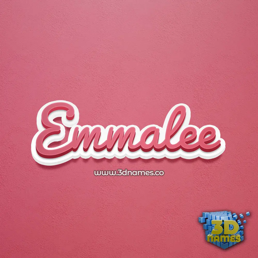 emmalee in Red Scribble style - 3D name wallpaper