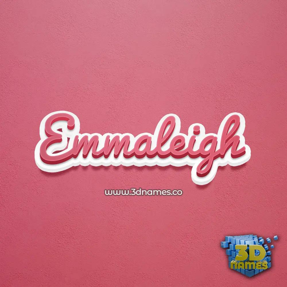 emmaleigh in Red Scribble style - 3D name wallpaper