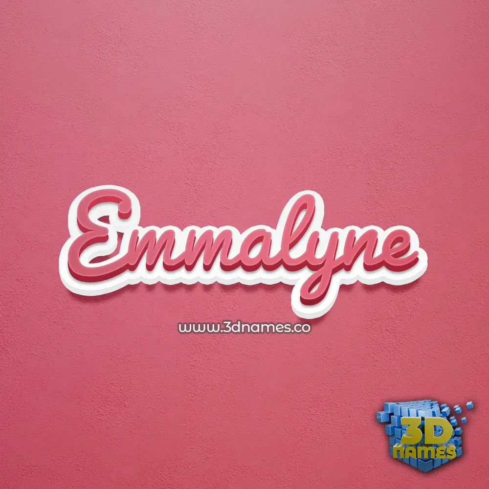 emmalyne in Red Scribble style - 3D name wallpaper