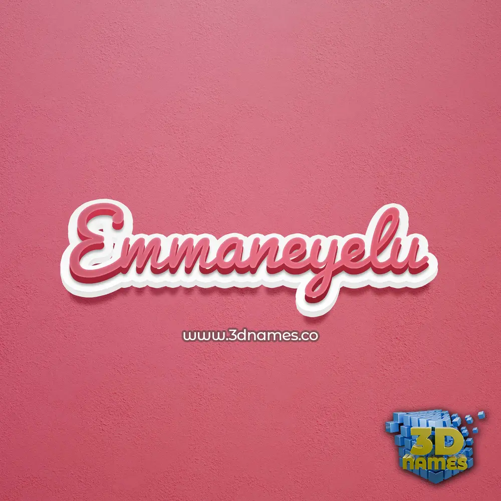 emmaneyelu in Red Scribble style - 3D name wallpaper