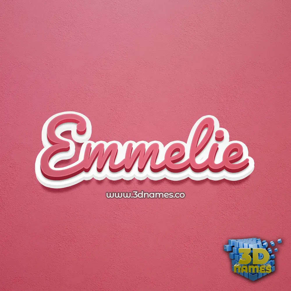 emmelie in Red Scribble style - 3D name wallpaper