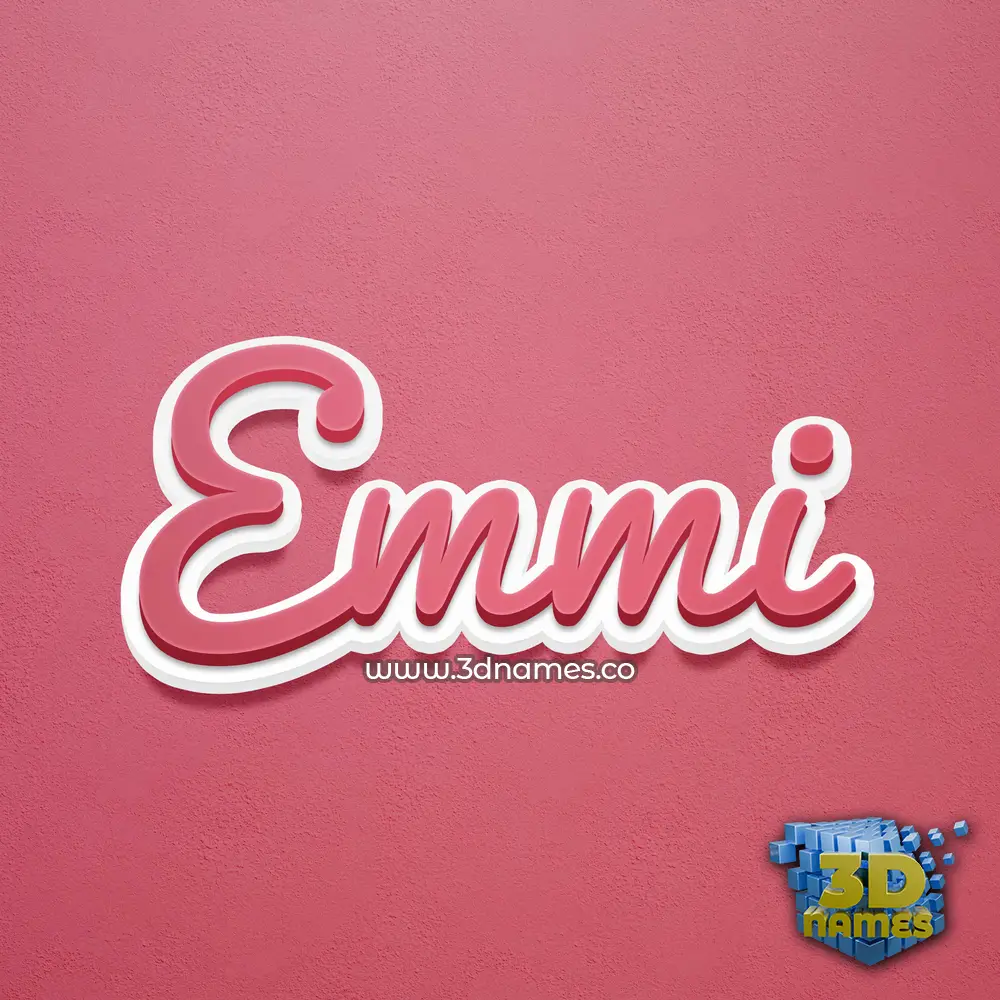 emmi in Red Scribble style - 3D name wallpaper