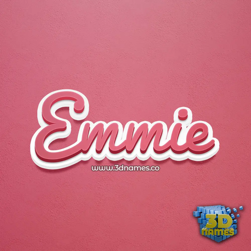 emmie in Red Scribble style - 3D name wallpaper