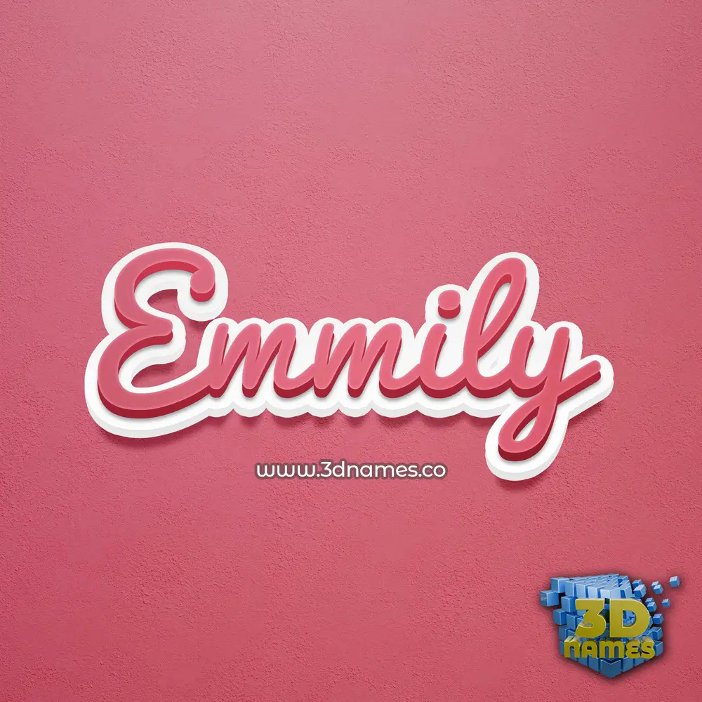 emmily in Red Scribble style - 3D name wallpaper
