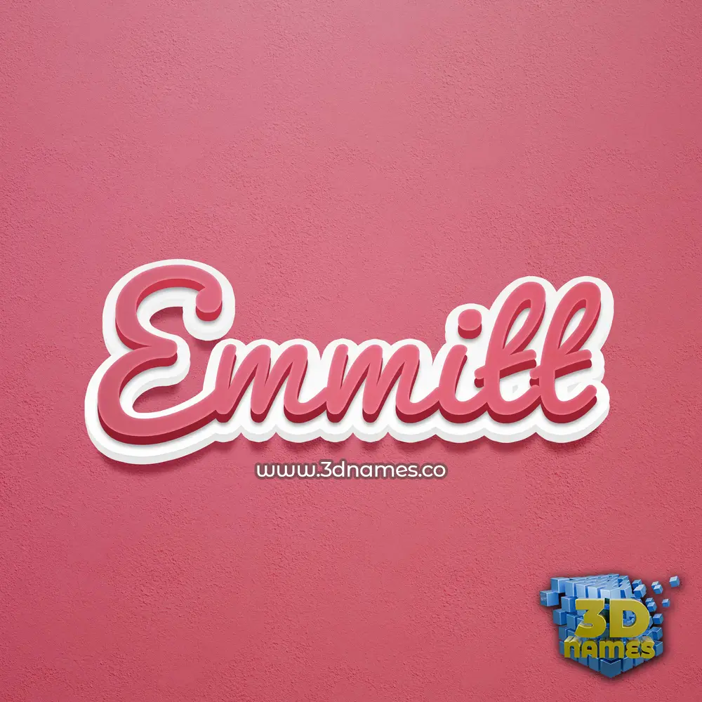 emmitt in Red Scribble style - 3D name wallpaper