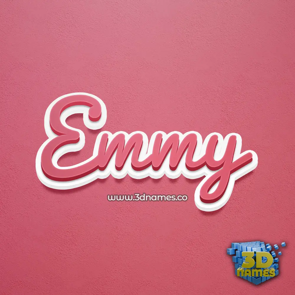 emmy in Red Scribble style - 3D name wallpaper