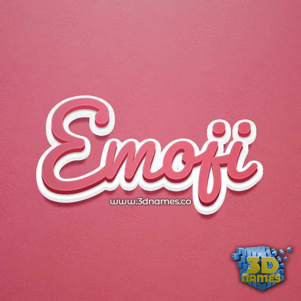 emoji in Red Scribble style - 3D name wallpaper