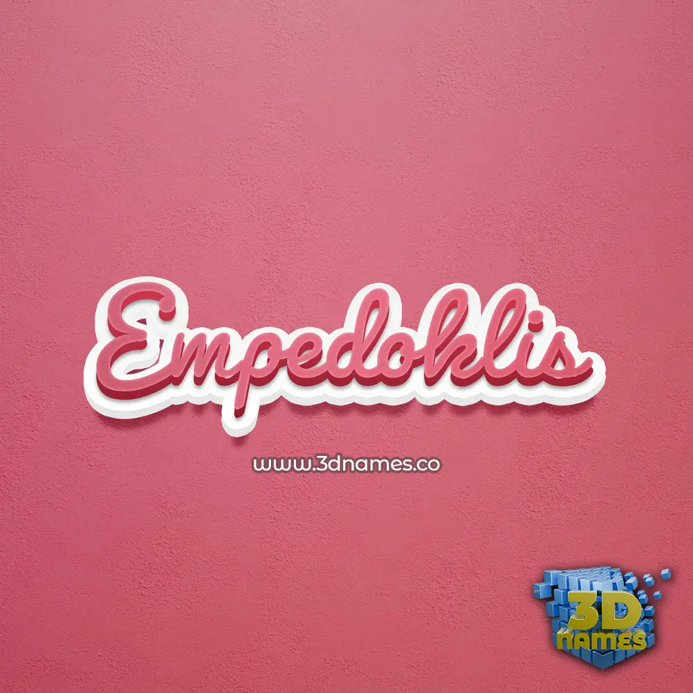 empedoklis in Red Scribble style - 3D name wallpaper
