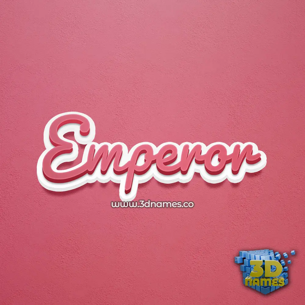 emperor in Red Scribble style - 3D name wallpaper