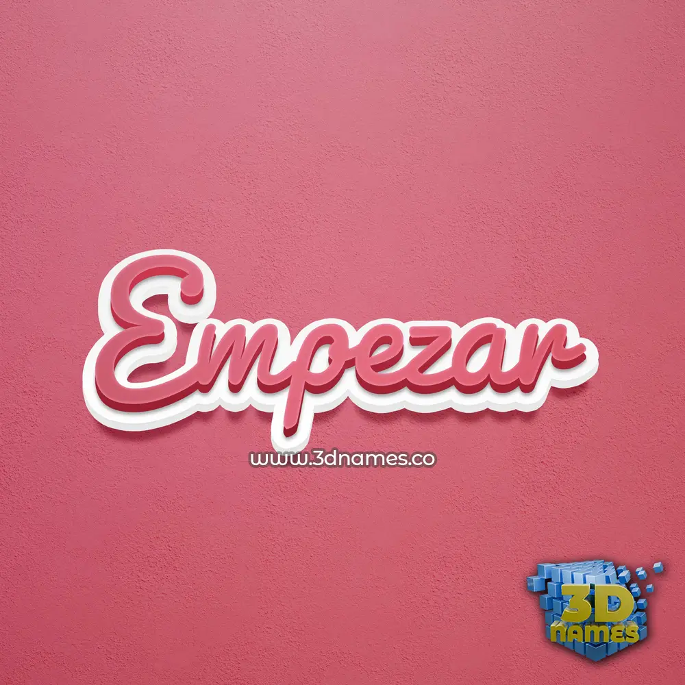 empezar in Red Scribble style - 3D name wallpaper